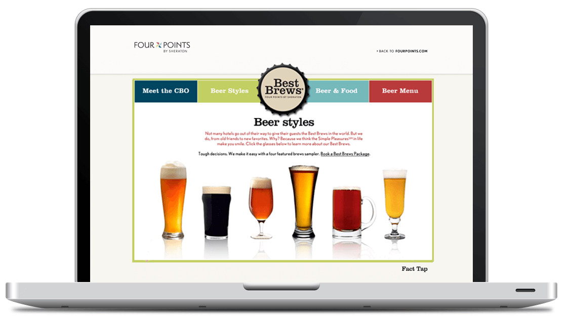 Beer curriculum and content for Four Points by Sheraton